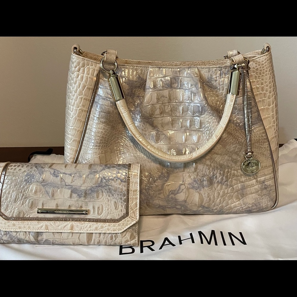 Brahmin Ruby Topaz Alma & Checkbook Wallet